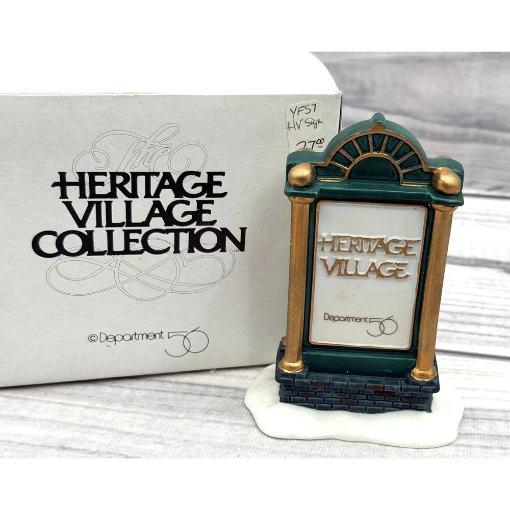 DEPT‎ 56 HERITAGE VILLAGE COLLECTION PORCELAIN SIGN